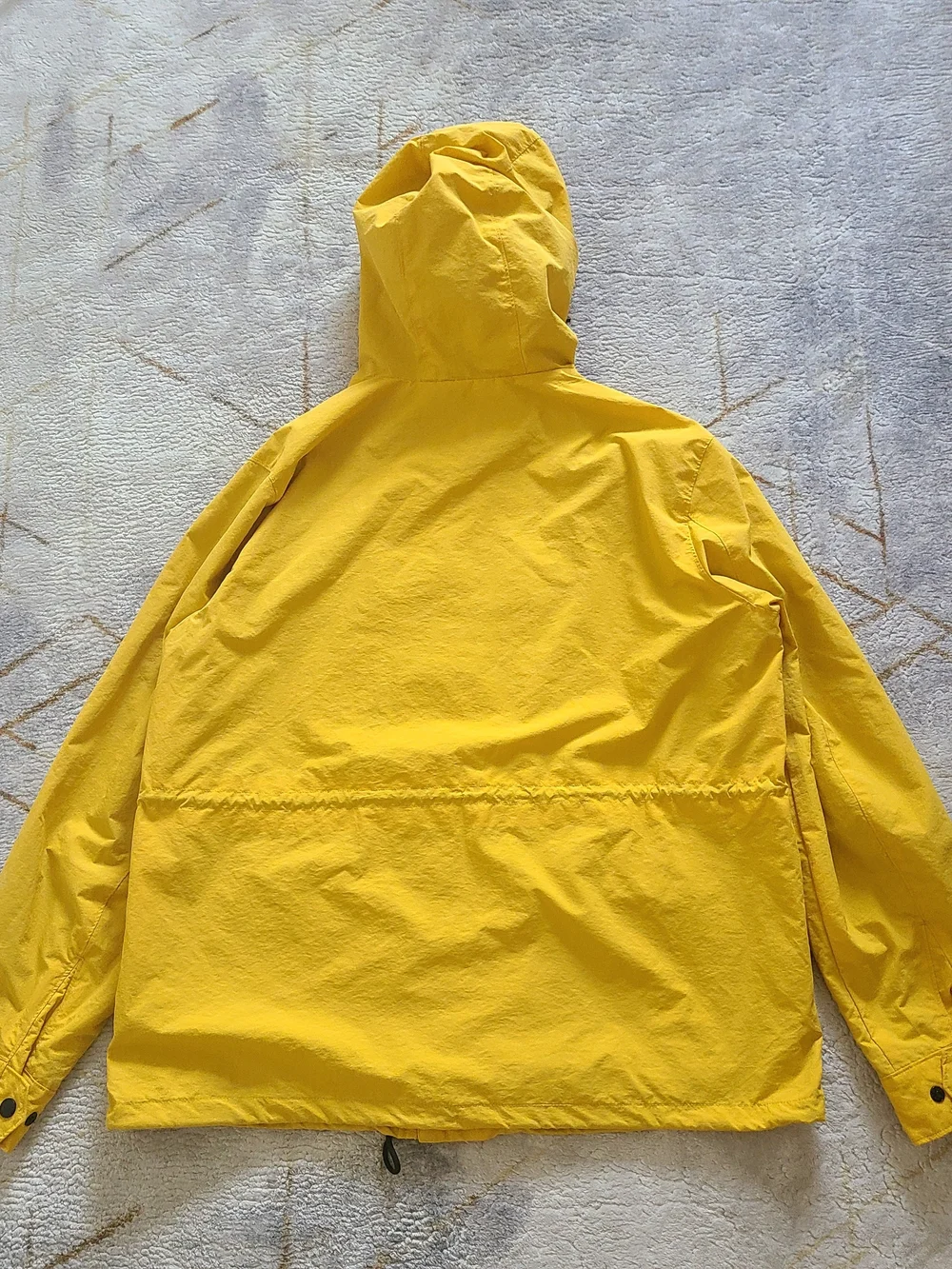 Old Navy Hooded Tech Rain Jacket XL Gold Yellow Utility Mesh Lined